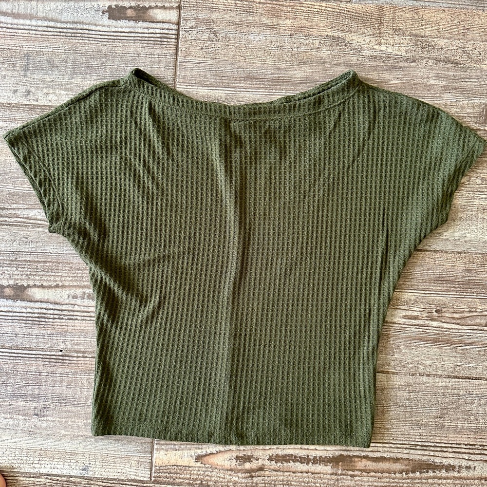 Express OneEleven olive green top
